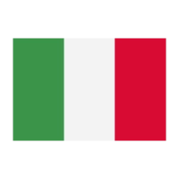 Drapeau italien avec trois bandes verticales de couleur verte, blanche et rouge.